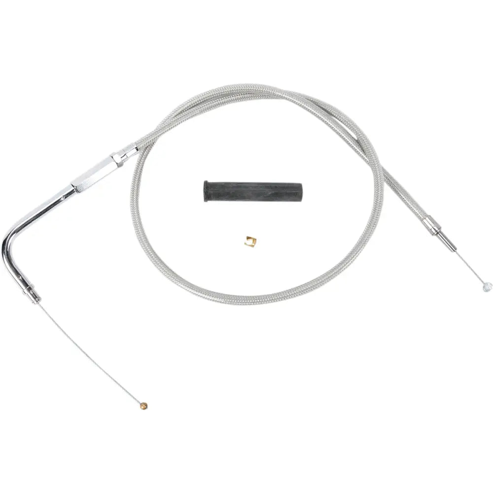 Drag Specialties Replacement Throttle/Idle Cable - ( + 4) / Braid / Throttle - Hand/Foot Components