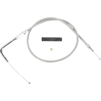 Drag Specialties Replacement Throttle/Idle Cable - ( + 4) / Braid / Throttle - Hand/Foot Components