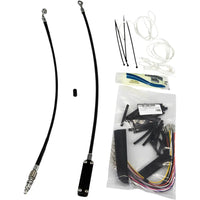 EZ Install Kit - 08-13 FLHT/FLHTC/FLHTK/FLHX / 16’’ / Black Braided - Hand/Foot Components