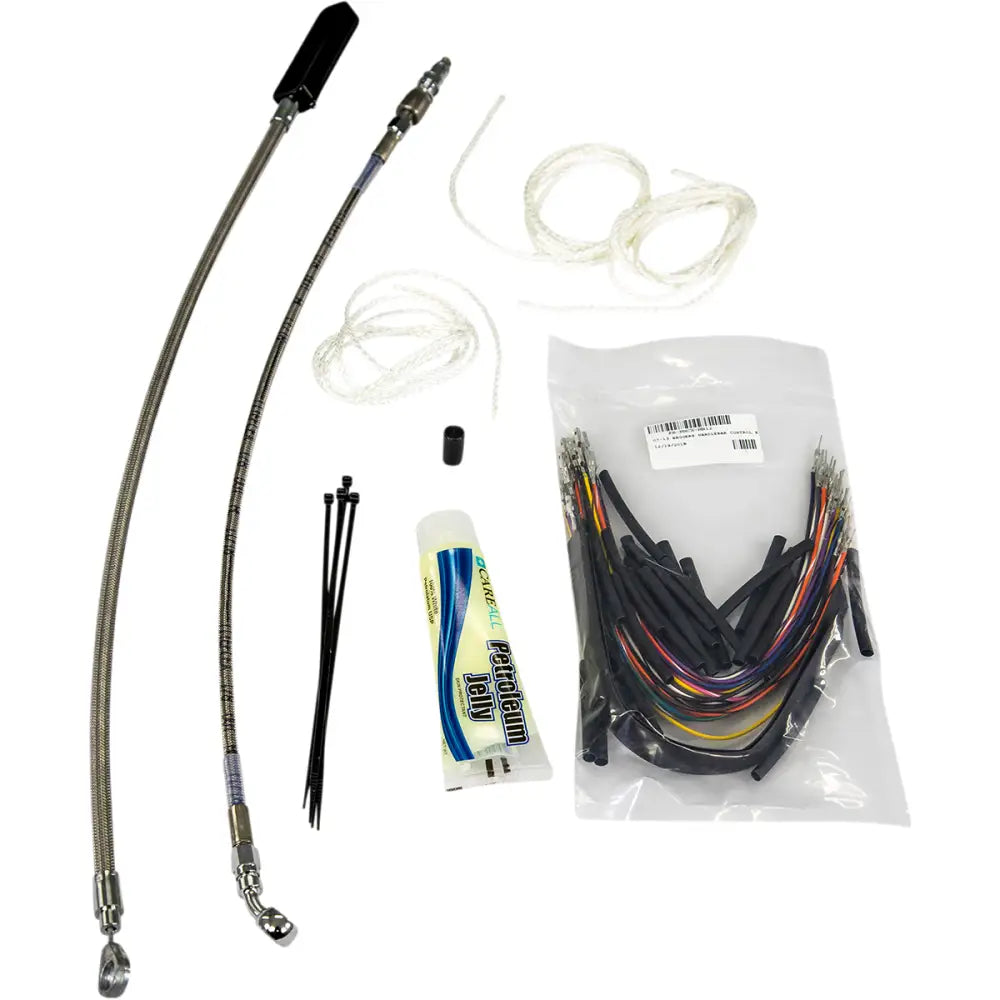 EZ Install Kit - 08-13 FLHT/FLHTC/FLHTK/FLHX / 16’’ / Braided - Hand/Foot Components