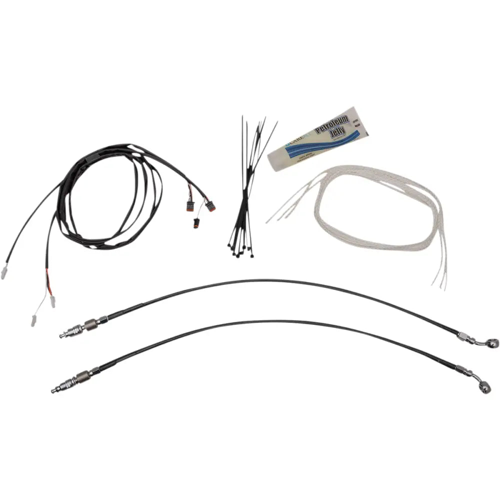 EZ Install Kit - 14-20 FLHT/FLHTC/FLHTCU/FLHX / 14’’/16’’ / Black Braided - Hand/Foot Components