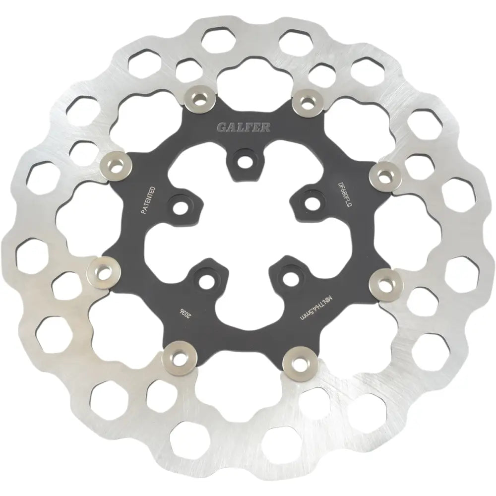 Galfer Cubiq Rotors - 00-14 Big Twin/00-13 XL (Except FL) / Full Floating w/Black Carrier / Front - Brake Components