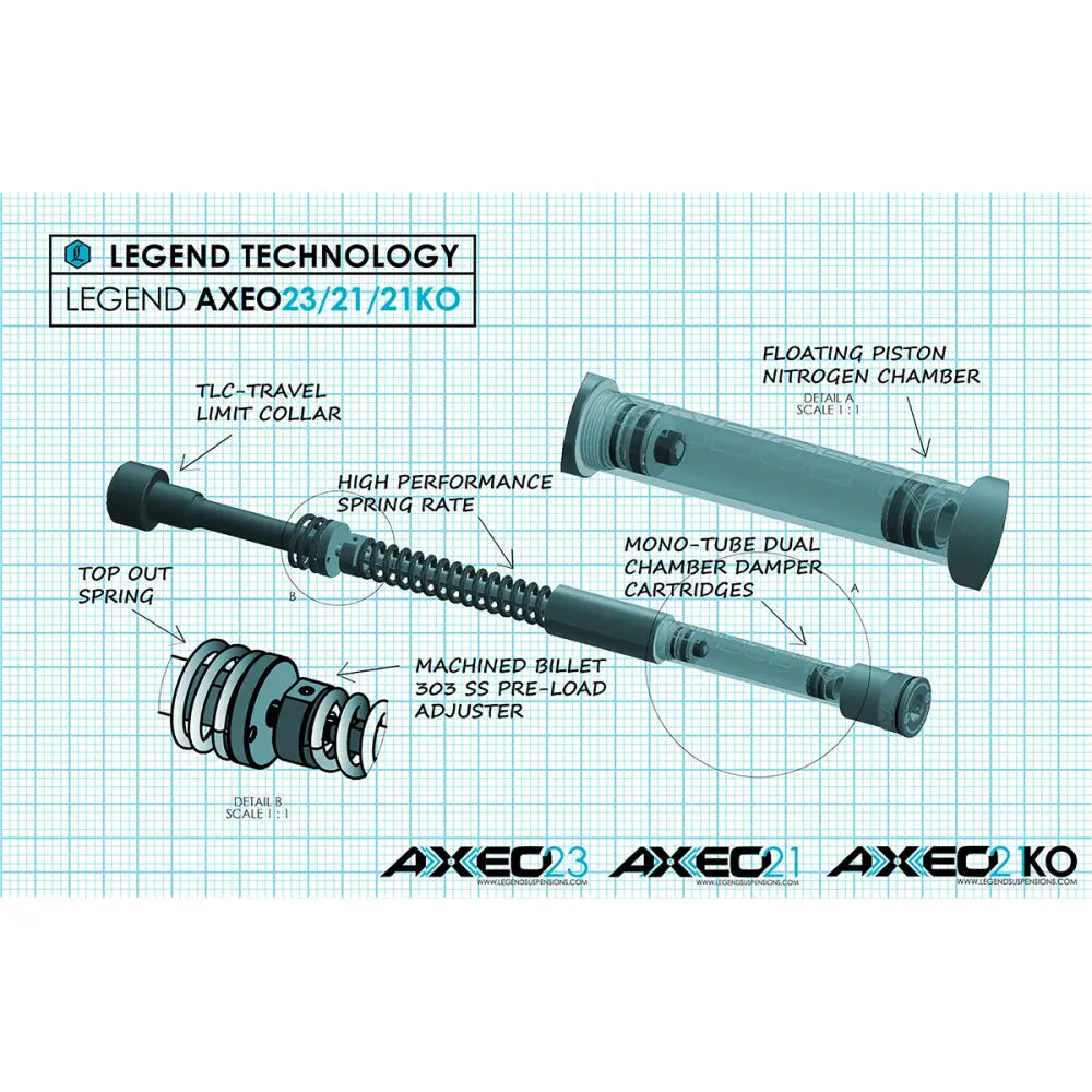 Legend AXEO 23 High Performance Front Suspension - Suspension Components