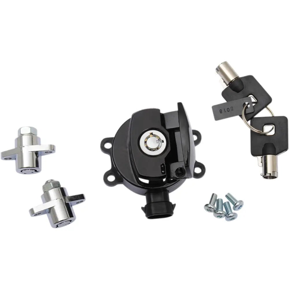 Replacement Ignition Switches - Black Switch w/ Bag Locks (14-21 FLHR) - Electrical Components