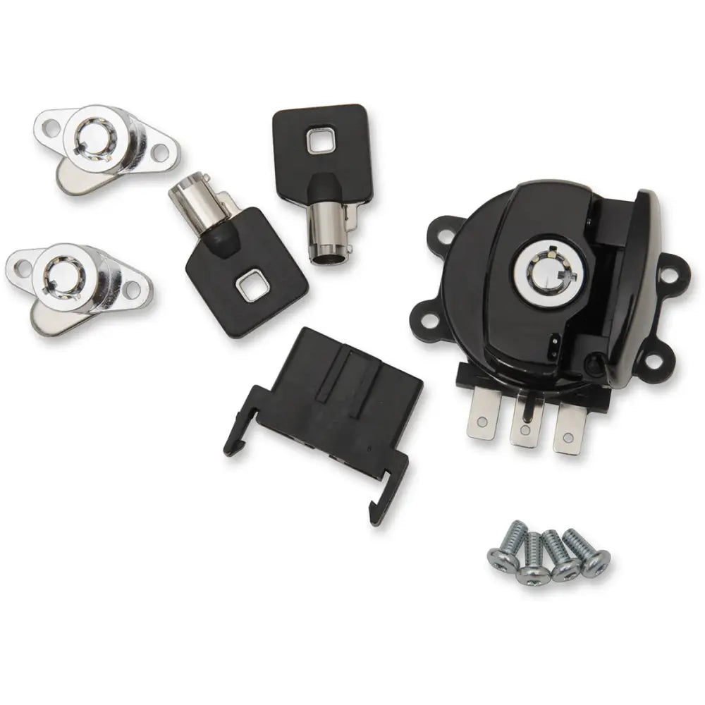 Replacement Ignition Switches - Black Switch w/ Bag Locks (99-13 FLHR) - Electrical Components