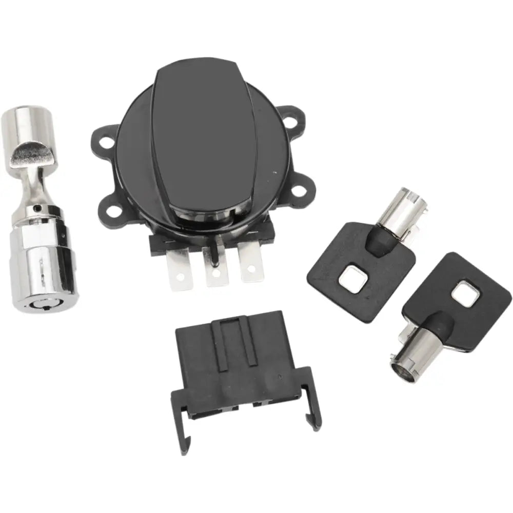 Replacement Ignition Switches - Black Swtich w/ Fork Locks (99-05 FXD/00-10 FXST) - Electrical Components