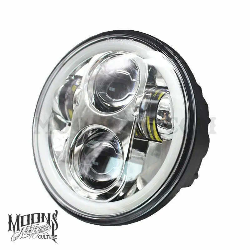 Load image into Gallery viewer, 5.75 MOONSMC¬Æ HALO Series OG Moonmaker LED Headlight - Chrome - Lighting Components
