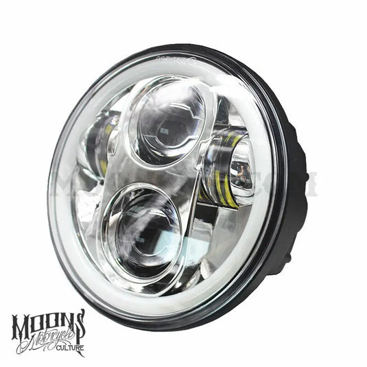 5.75 MOONSMC¬Æ HALO Series OG Moonmaker LED Headlight - Chrome - Lighting Components