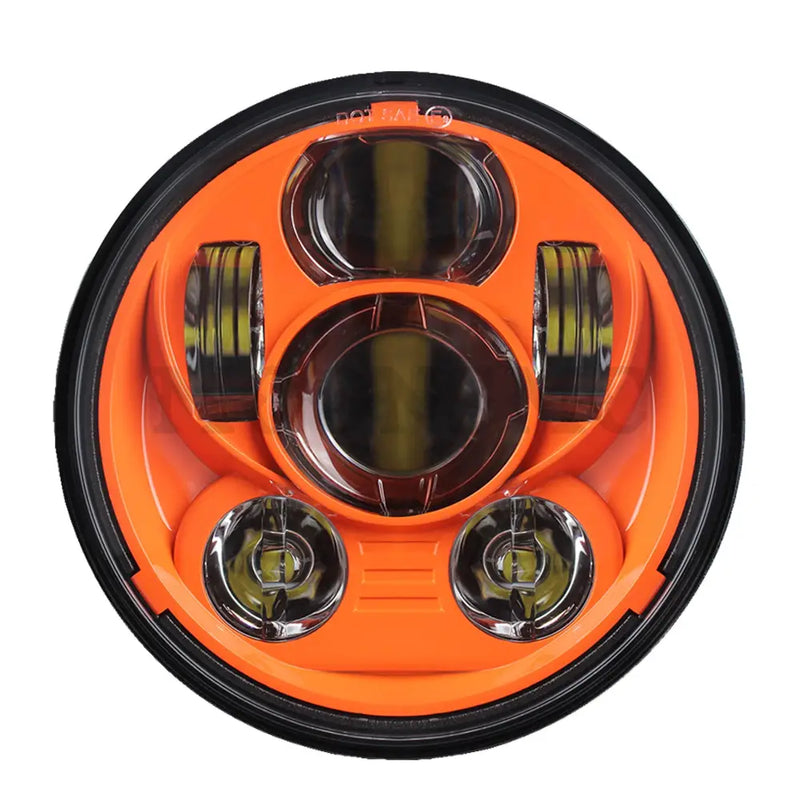 Load image into Gallery viewer, 5.75 MOONSMC¬Æ Moonmaker 2 LED Headlight For Harley - ORANGE - Lighting Components
