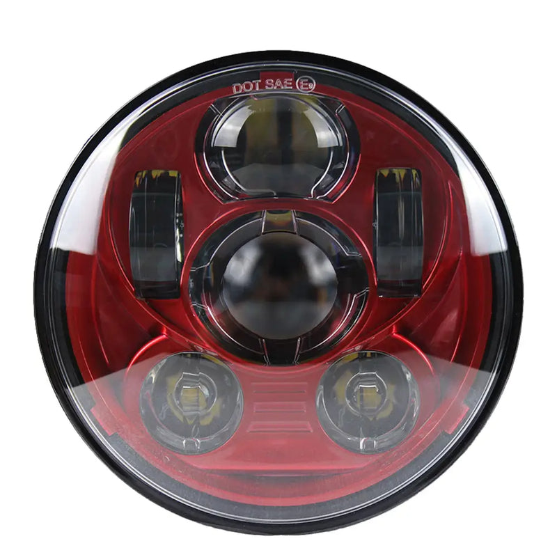 Load image into Gallery viewer, 5.75 MOONSMC¬Æ Moonmaker 2 LED Headlight For Harley - RED - Lighting Components
