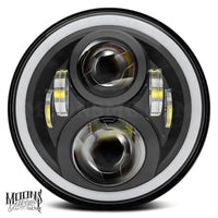 7’’ MOONSMC¬Æ HALO Series Moonmaker LED Headlight - Black - Lighting Components