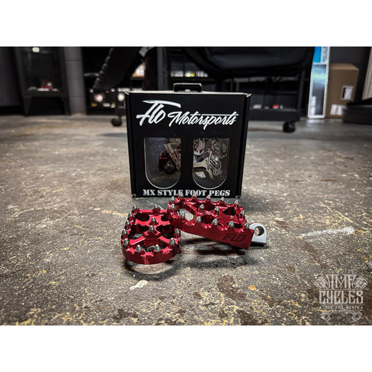 Flo Motosports Pegs Red