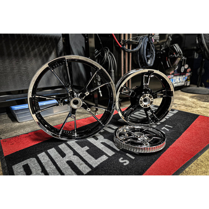OEM Harley Enforcer Wheels Chrome with Painted Inlays