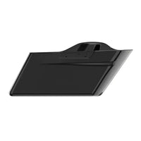 Black motorcycle saddlebag.