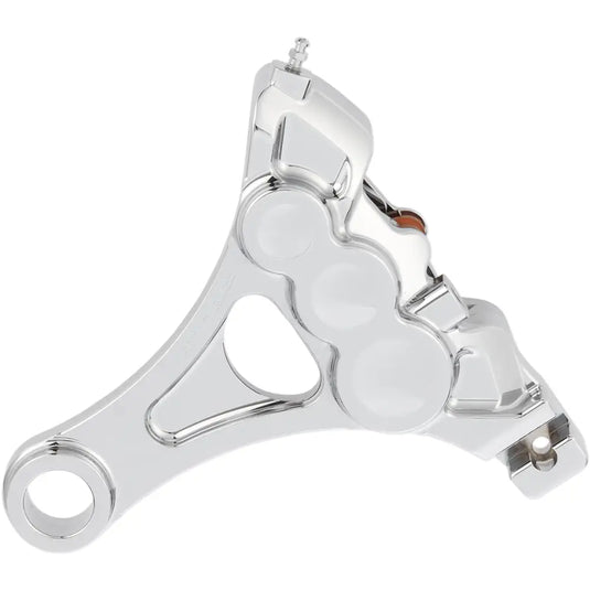 Arlen Ness 6 Piston Caliper - 08-17 FLST/FXST / Rear/Bracket / Chrome