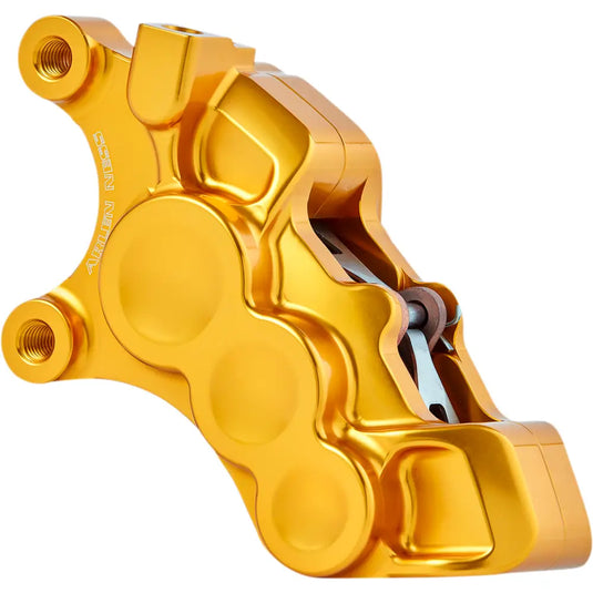 Arlen Ness 6 Piston Caliper - 08-21 Touring/18-21 Softail/06-17 FXD,FLST/14-21 XL w/ 11.8’’ Rotors / Front Left / Gold