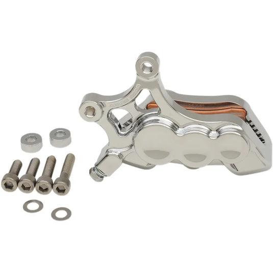 Arlen Ness 6 Piston Caliper - 08-21 Touring/18-21 Softail/06-17 FXD,FLST/14-21 XL w/ 14’’ Rotors / Front Right / Chrome