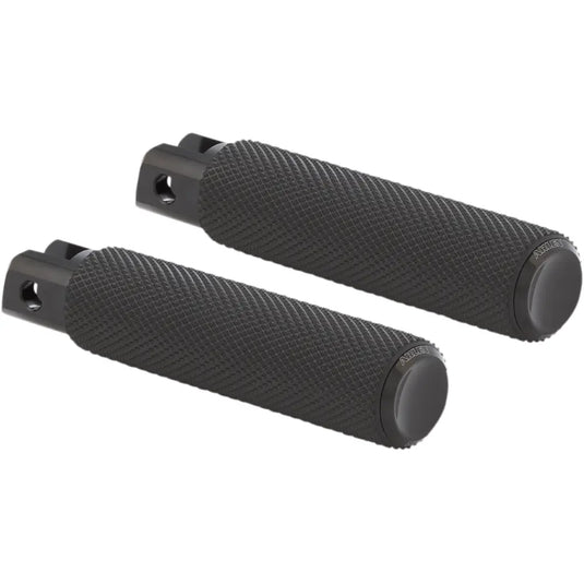 Arlen Ness Knurled Footpegs - M8 Softail Driver / Black - Hand/Foot Components