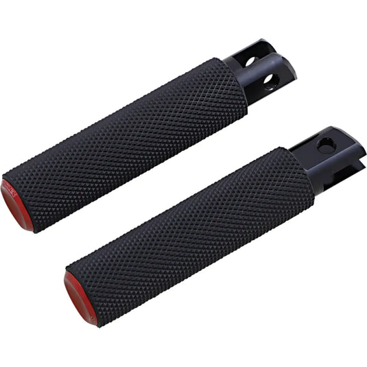 Arlen Ness Knurled Footpegs - M8 Softail Driver / Red - Hand/Foot Components