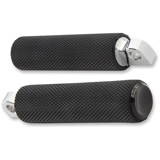 Arlen Ness Knurled Footpegs - Male Mount Models / Black - Hand/Foot Components