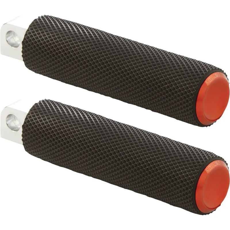 Load image into Gallery viewer, Arlen Ness Knurled Footpegs - Male Mount Models / Orange - Hand/Foot Components
