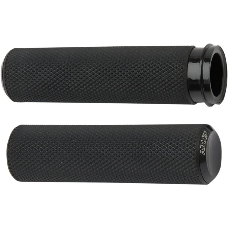 Load image into Gallery viewer, Arlen Ness Knurled Grips - Black / TBW - Hand/Foot Components
