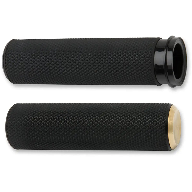 Load image into Gallery viewer, Arlen Ness Knurled Grips - Brass / Cable - Hand/Foot Components
