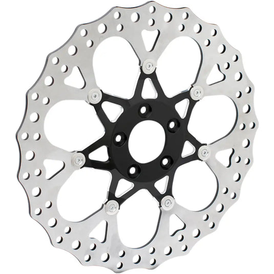 Arlen Ness Two-Piece Floating Rotors - Procross Black / 14’’ Front / 08-13 Bagger, 06-17 FXD - Brake Components