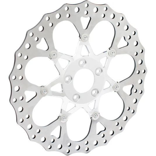 Arlen Ness Two-Piece Floating Rotors - Procross Chrome / 14’’ Front / 08-13 Bagger, 06-17 FXD - Brake Components