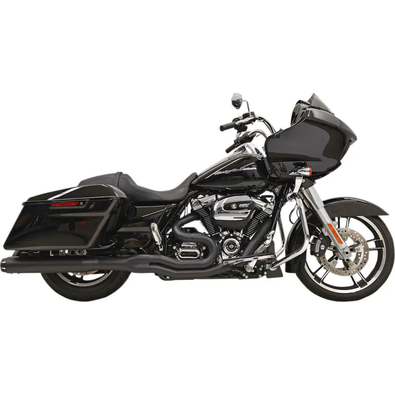 Load image into Gallery viewer, Bassani B4 2-Into-1 Exhaust Systems - Straight Can 17 + FL Models / Black - Exhaust Components
