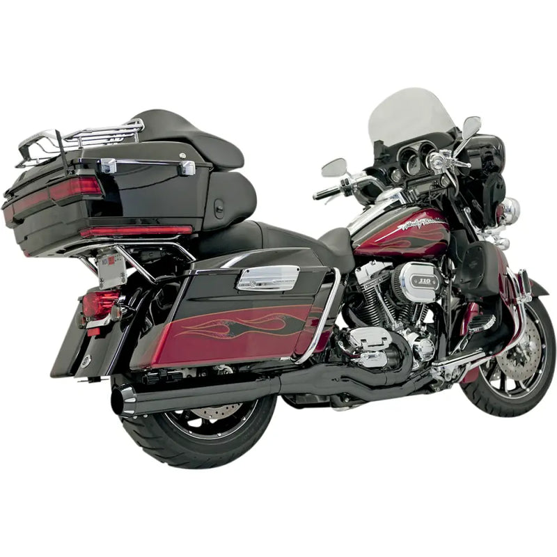 Load image into Gallery viewer, Bassani B4 2-Into-1 Exhaust Systems - Straight Can 95-16 FL Models / Black - Exhaust Components
