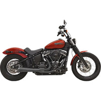 Bassani Road Rage 2-Into-1 Systems M8 Softail - 18 + FXBB/FXLR/FLSL and 20-22 FXST / Black (Short) - Exhaust Components