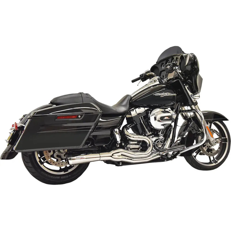 Load image into Gallery viewer, Bassani Road Rage II 2-Into-1 Mid-Length System - 07-16 FL / Chrome - Exhaust Components
