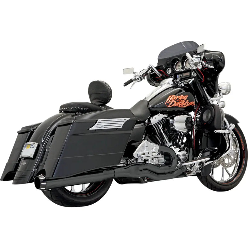 Load image into Gallery viewer, Bassani Road Rage II B1 Power 2-Into-1 Systems - 95-16 FL Models / Black - Exhaust Components
