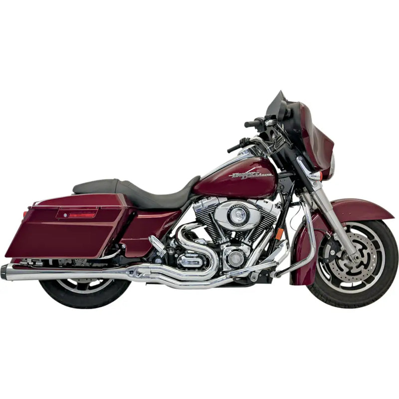 Load image into Gallery viewer, Bassani Road Rage II Mega Power 2-Into-1 Systems - 95-16 FL Models / Chrome - Exhaust Components
