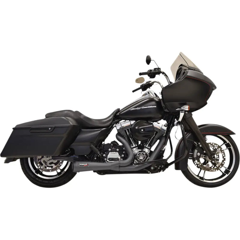 Load image into Gallery viewer, Bassani Short Road Rage 2-Into-1 Systems - 95-16 FL Models / Black - Exhaust Components
