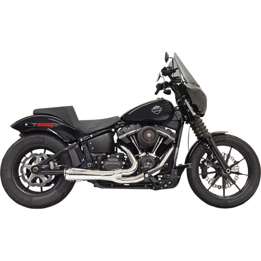 Bassani The Ripper Short Road Rage 2-Into-1 Exhaust System - 18 + FXST/FXBB/FXLR/FXLRS/FLSL/FLSB / Chrome - Exhaust