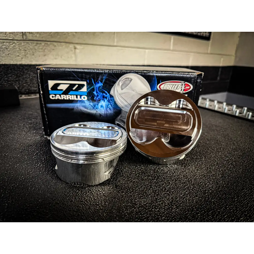 Shiny engine pistons.