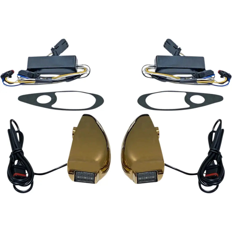 Load image into Gallery viewer, Custom Dynamic LED Turn Signals for Road Glide - Gold - Lighting Components
