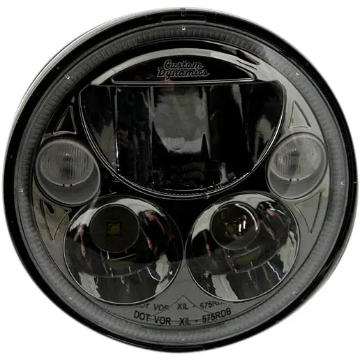 Custom Dynamics 5.75 TrueBeam Head Lamp - Black Chrome Headlight - Lighting Components