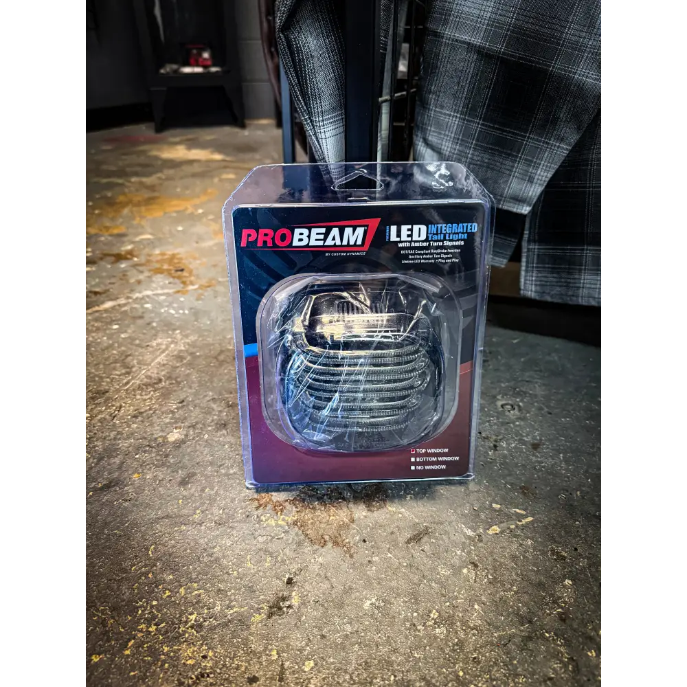 Packaged LED integrated tail light.