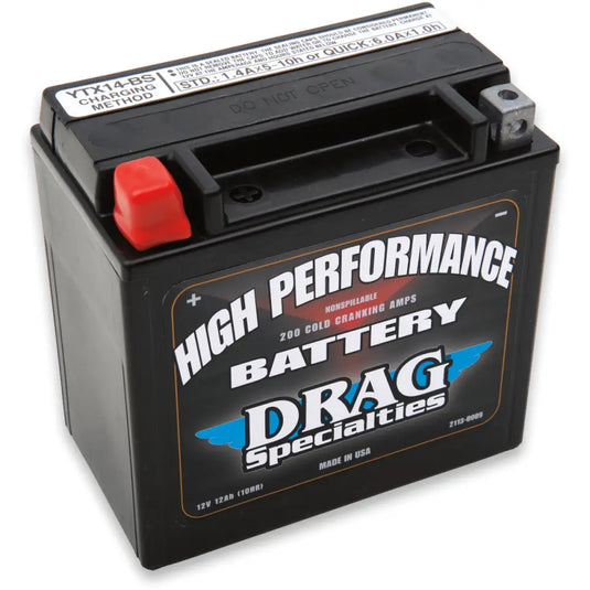 Drag High Performance Bateries - 02-06 VRSC - Electrical Components