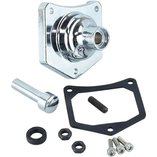 Drag Specialties End Cover Starter Buttons - 1.2/1.4kW Offset Gear Reduction Starters Chrome - Electrical Components