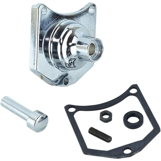 Drag Specialties End Cover Starter Buttons - 1.5/1.8kW Offset Gear Reduction Starters Chrome - Electrical Components