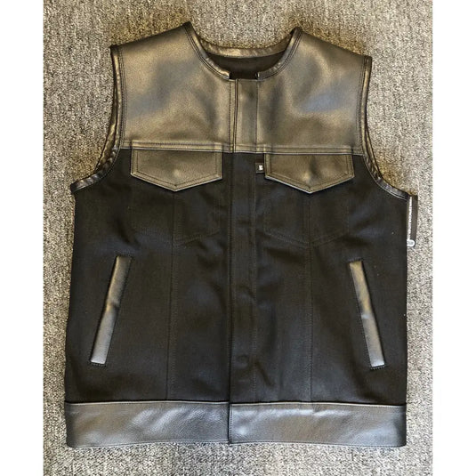 Espinozas Leather Hybrid Vest - TMF Cycles 