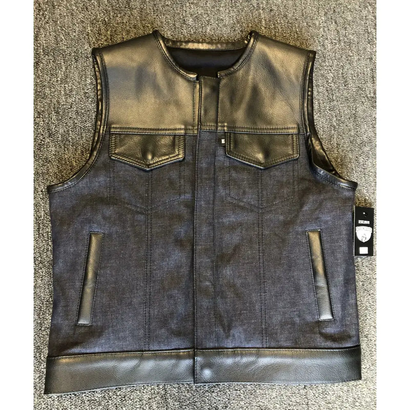 Load image into Gallery viewer, Espinozas Leather Hybrid Vest - TMF Cycles 
