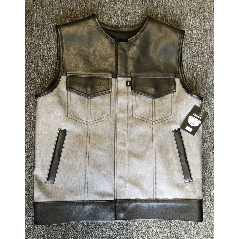 Load image into Gallery viewer, Espinozas Leather Hybrid Vest - TMF Cycles 
