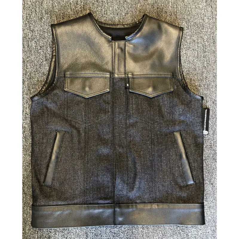 Load image into Gallery viewer, Espinozas Leather Hybrid Vest - TMF Cycles 
