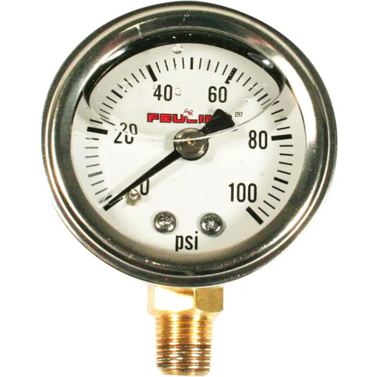 Feuling Oil Pressure Gauges - Bottom Port / White Face