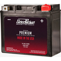 Hardrive Premium Battery - GYZ16HL / YTX14L - Electrical Components